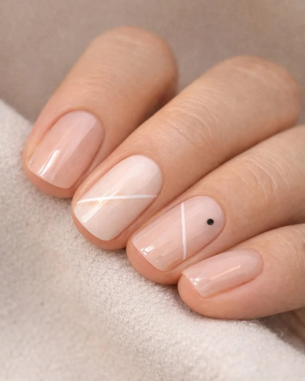 Manicura nude natural